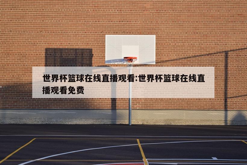 世界杯篮球在线直播观看:世界杯篮球在线直播观看免费